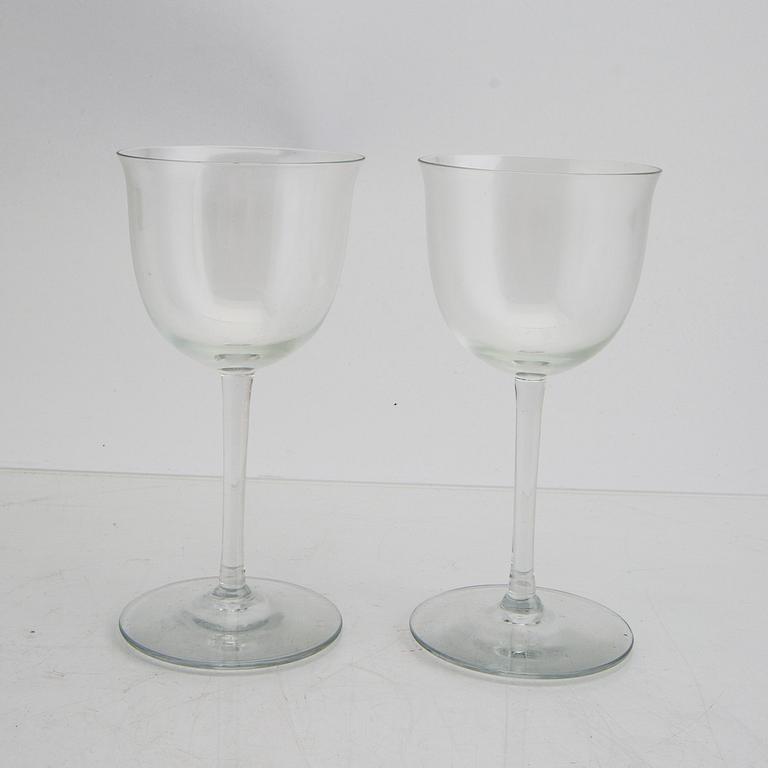 Signe Persson-Melin, a set of nine wineglass from Kosta sample collection.