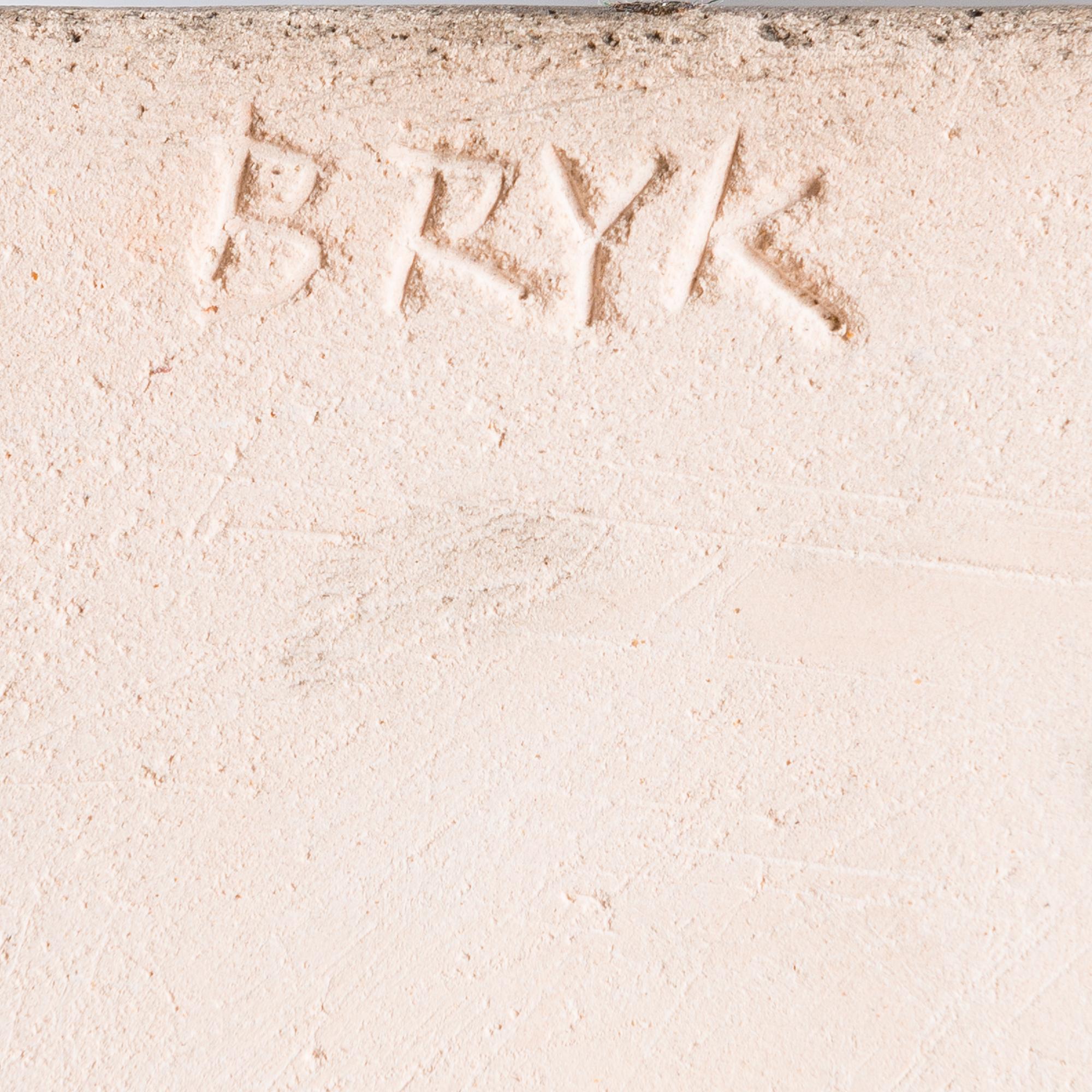 RUT BRYK, reliefi, kivitavaraa, signeerattu BRYK.