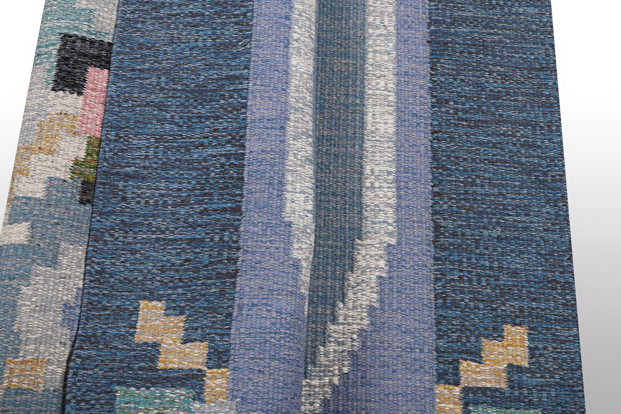 Ingegerd Silow, matta, slätväv, signerad IS, ca 230 x 170 cm.