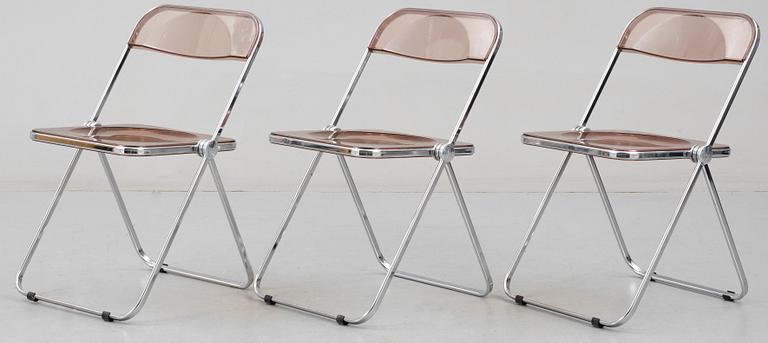 FÄLLSTOLAR, 3 st. Giancarlo Piretti, Castelli, Italien.