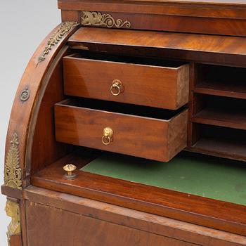 Rullklaffssekretär, Empire, 1800-talets första hälft.