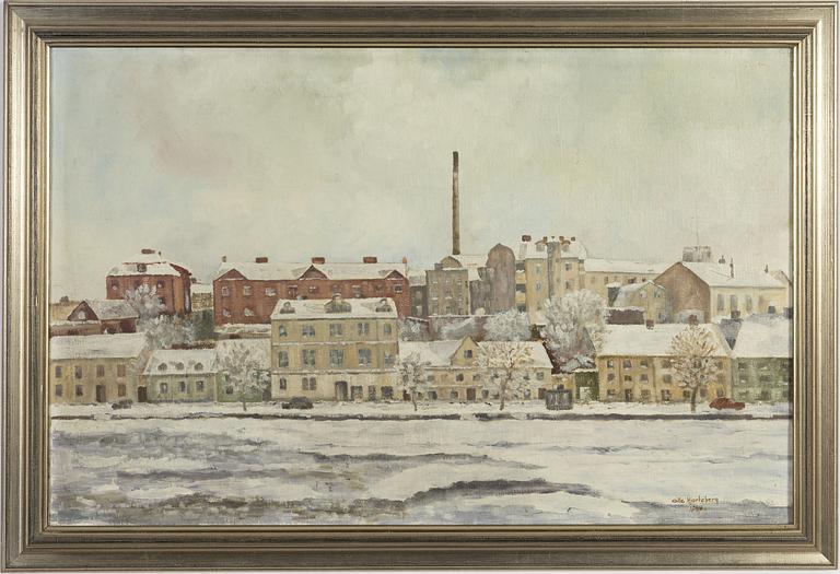 Olle Hjortzberg, oil on canvas, signed and dated 1948.