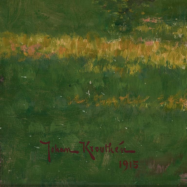 Johan Krouthén, Gårdsmotiv med höns.