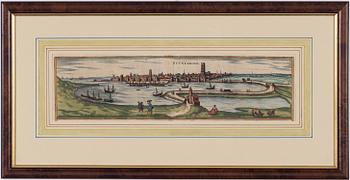 Frans Hogenberg, Dunkirk from the seaside.