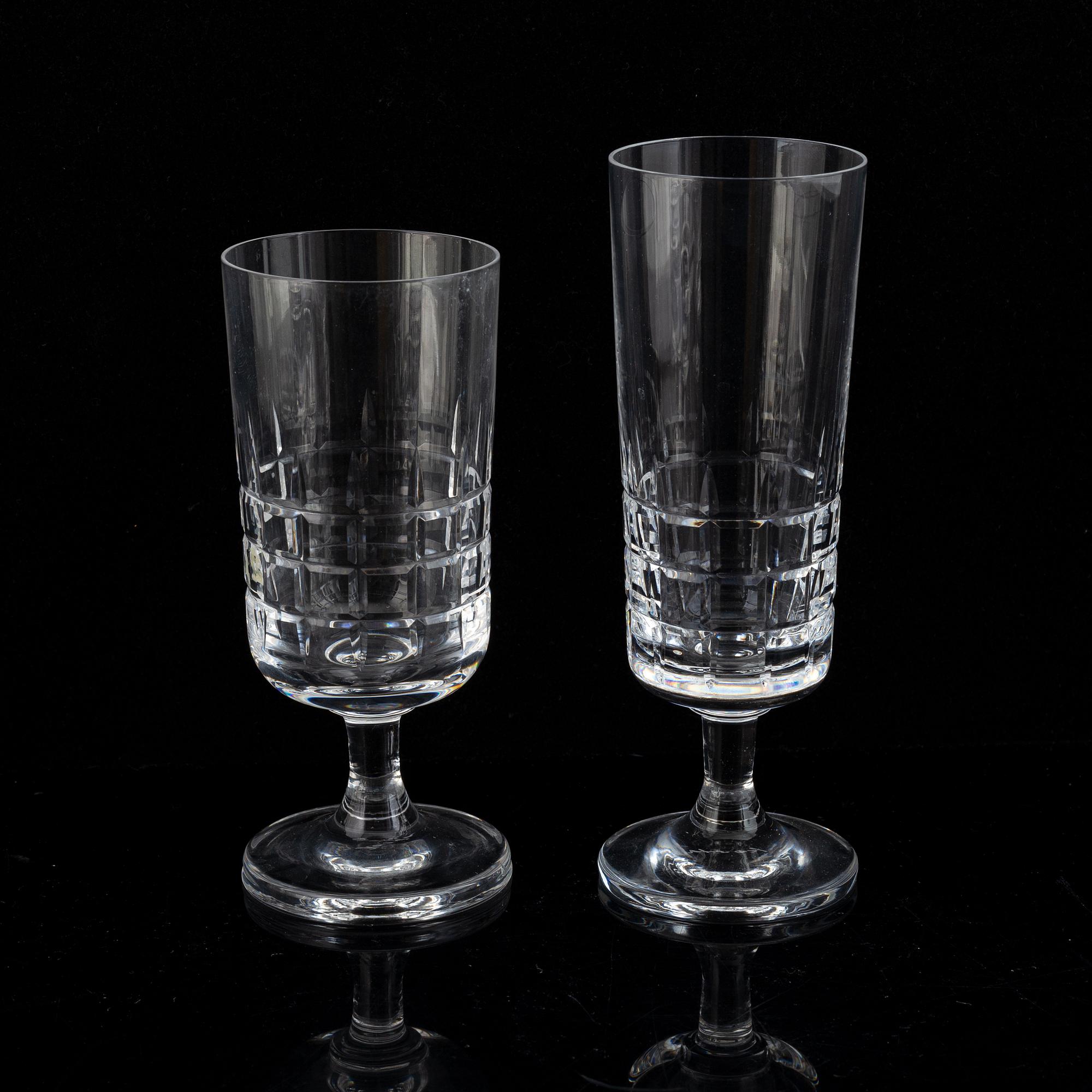 A glass service, 69 pcs, from Kosta, 20th century.