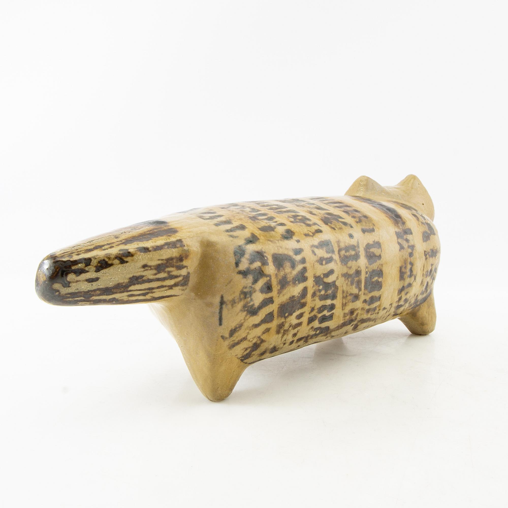 Lisa Larson, figurine Cat from the series "Stora zoo" Gustavsberg.