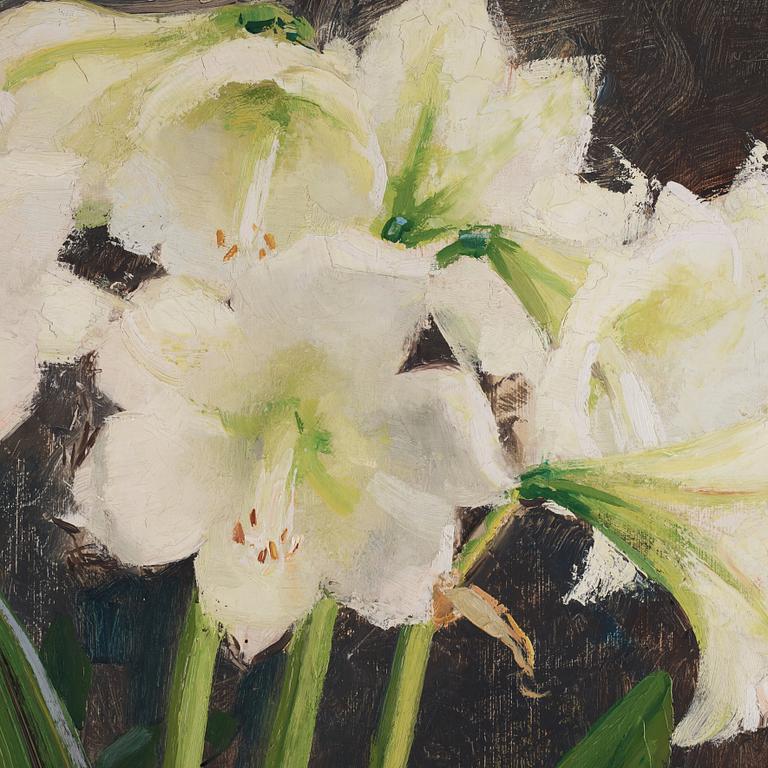 Olle Hjortzberg, Stilleben med amaryllis.