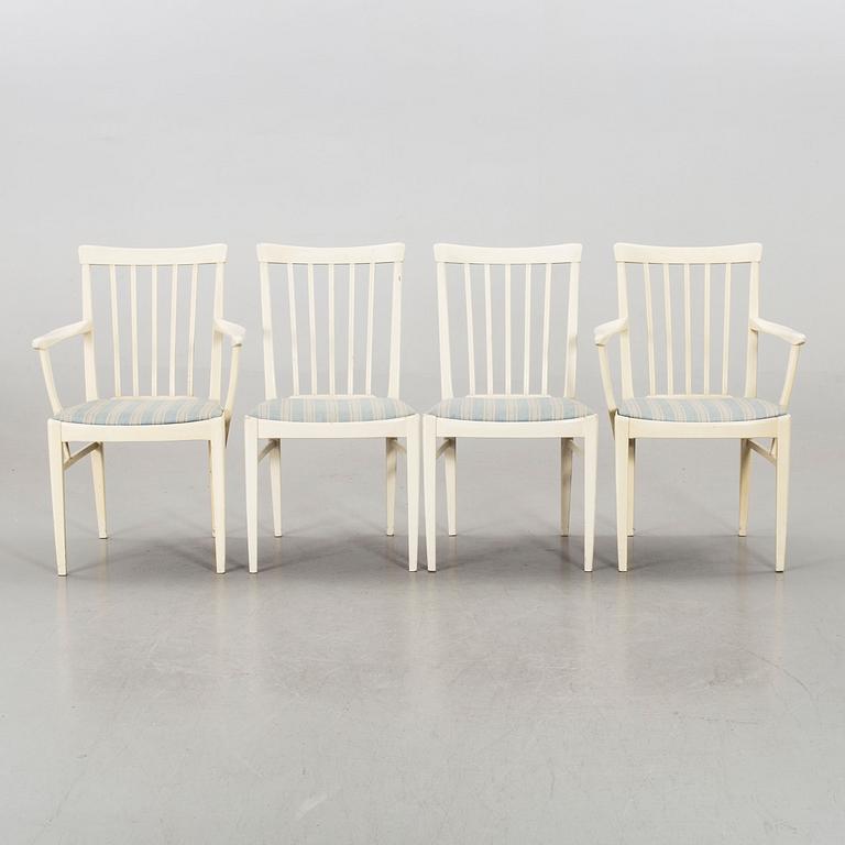 A dining group of 7 pieces by Carl Malmsten for Bodafors from the second half of the 20th century.