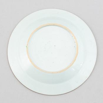 A group of 12 famille rose matched plates, Qing dynasty, Qianlong (1736-95).