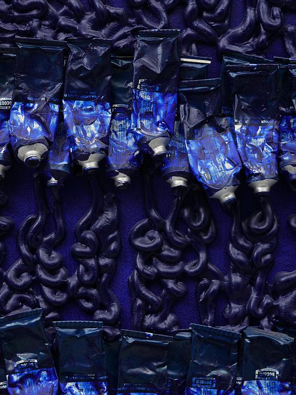 Arman (Armand Pierre Fernandez), ”Monochrome accumulation no 2505 (Ultramarin blue)”.