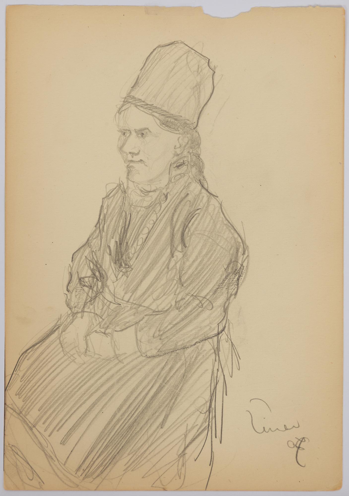 Einar Jolin, "Teodor Torkelsson" Portrait of a Lady verso.