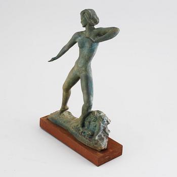 UNKNOWN ARTIST, bronze sculpture, signed Van De Woude, numbered 2/12 and dated 1943.