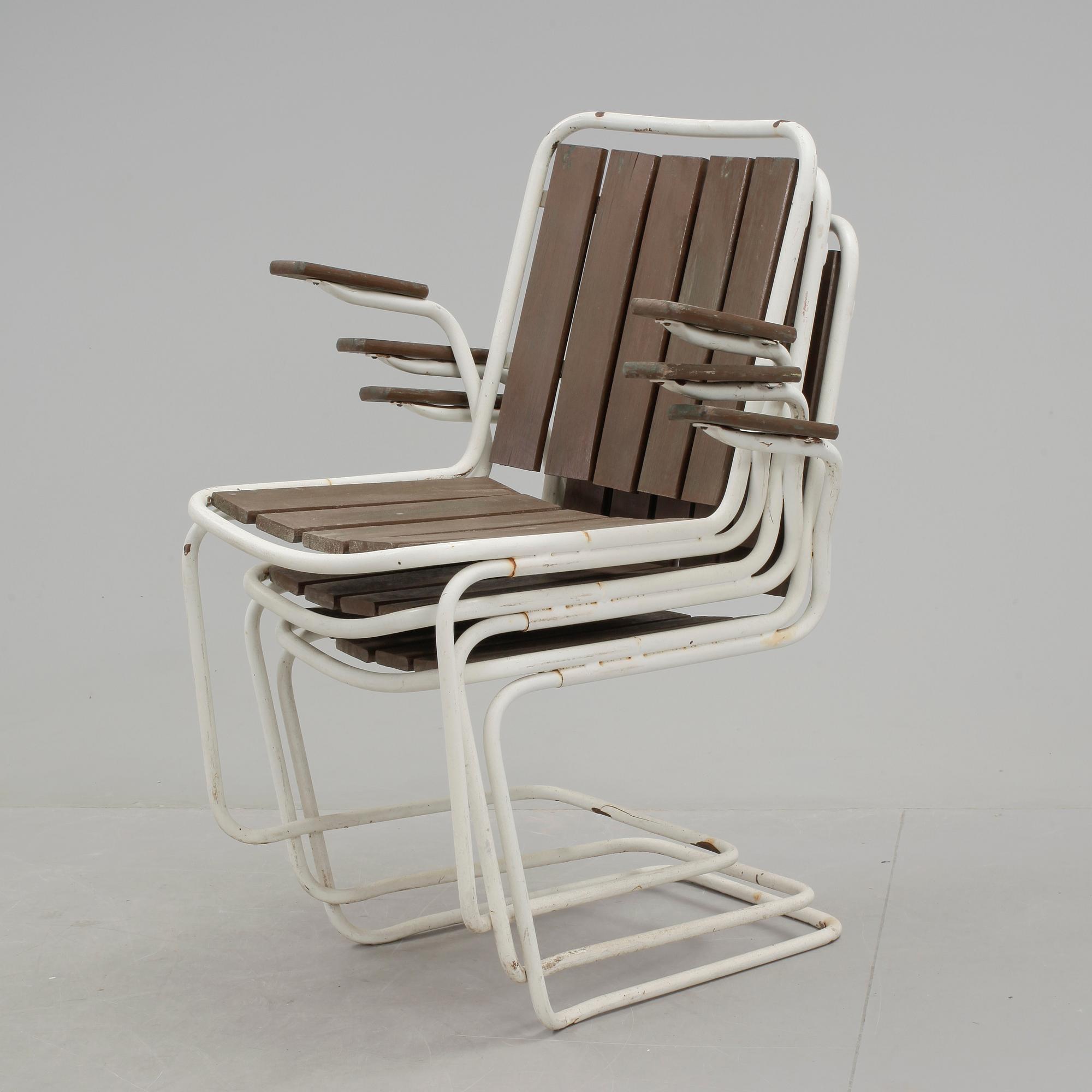 TRÄDGÅRDSMÖBEL, 5 delar, 1950-tal.