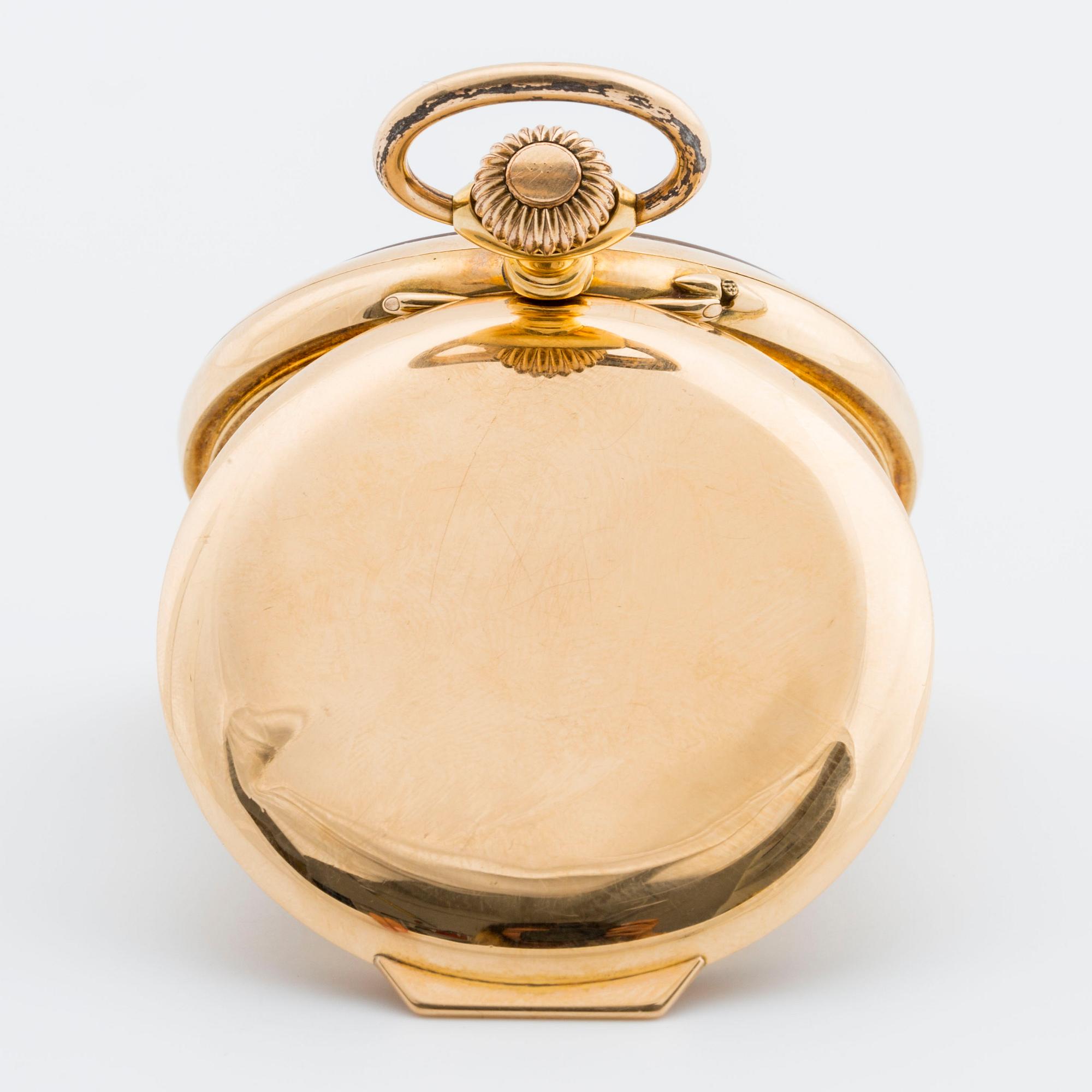 POCKET WATCH, Angelus Alarm Patent, 18K, early / mid 20th Century.