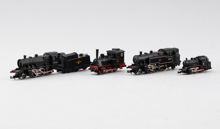 SAMLING LEKSAKSTÅG BLA MÄRKLIN OCH TRIX, "mini", 14 delar.