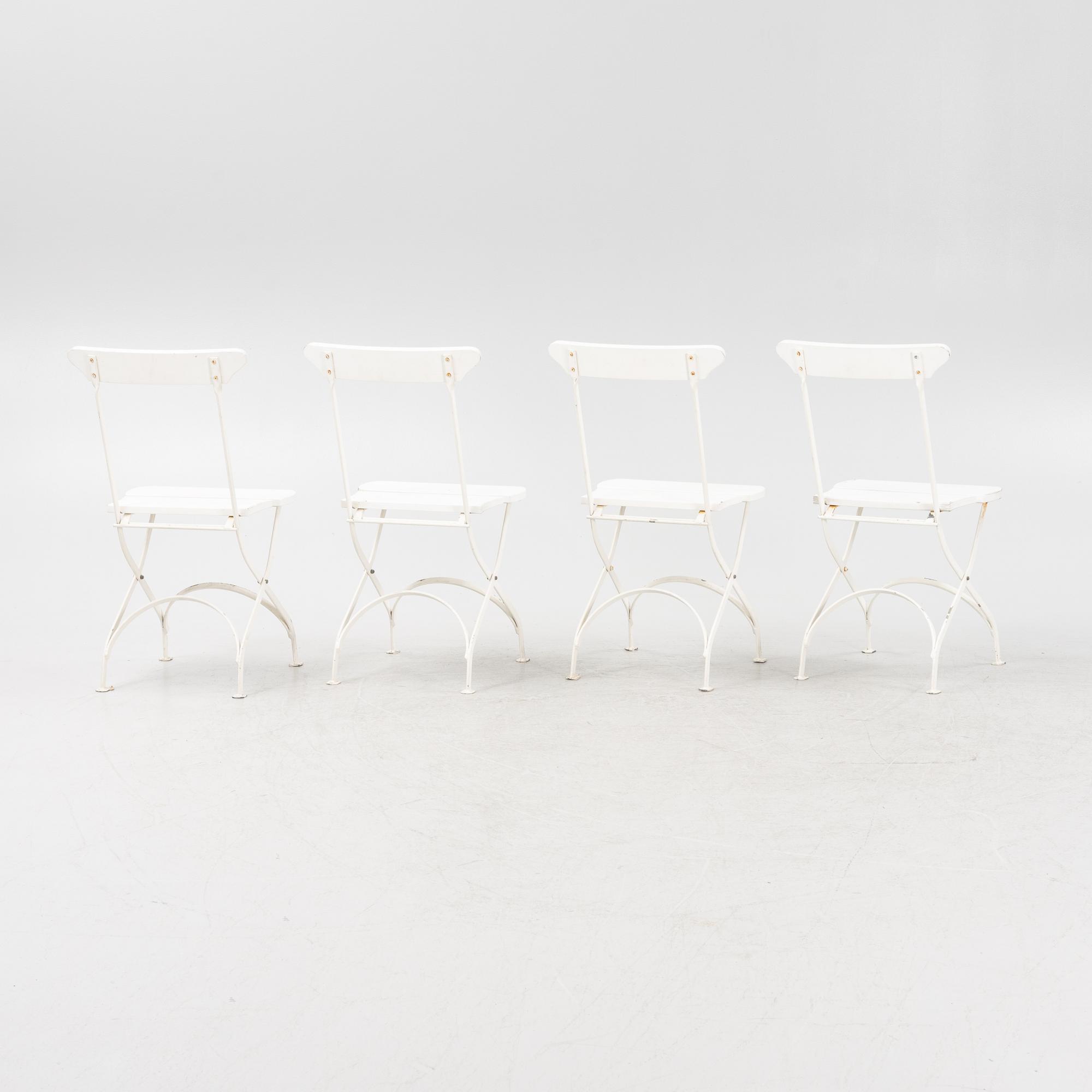 Four 'Classic Nr 2' garden chairs, Byarums Bruk, Vaggeryd, Sweden.