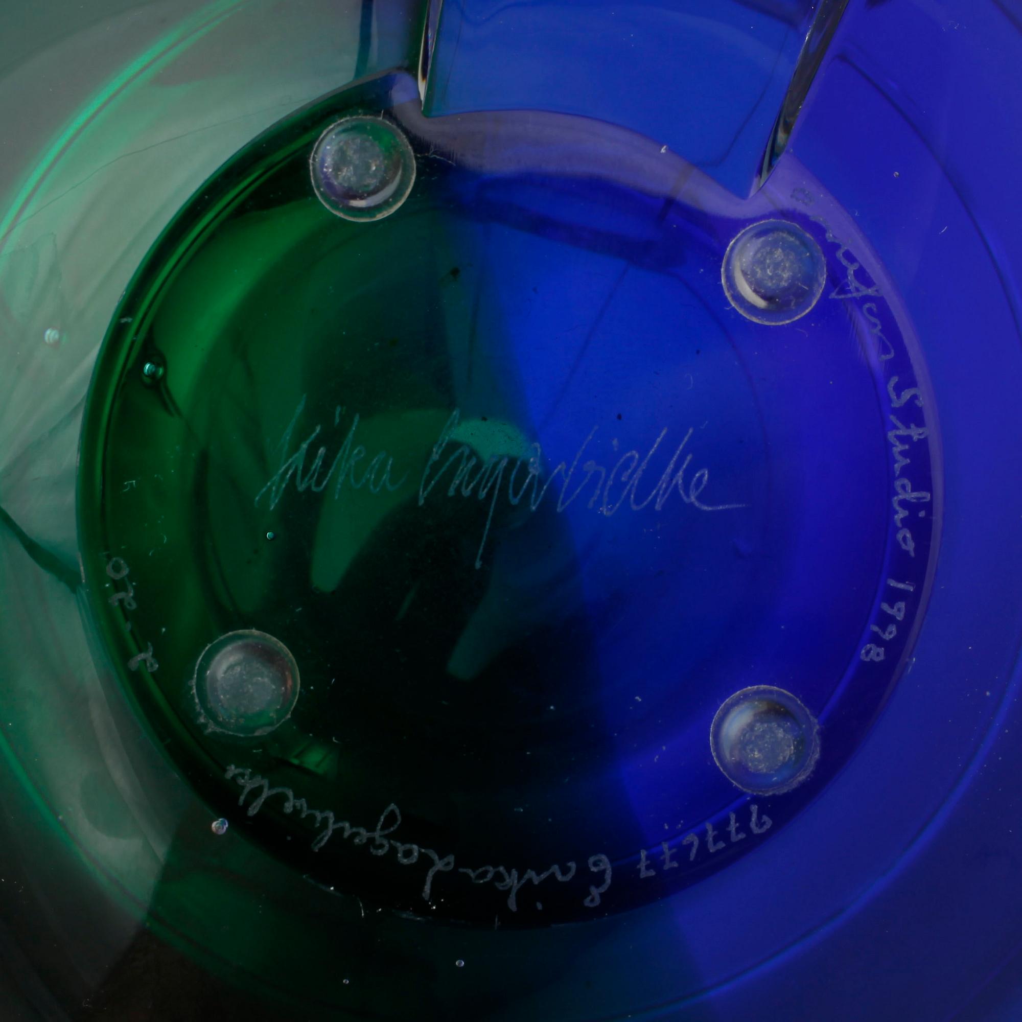 VAS, glas, Erika Lagerbielke, Orrefors Studio, 1998, signerad och numrerad.