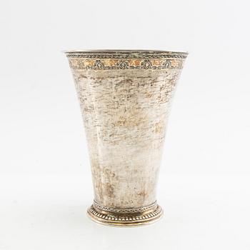 Pokal troligen Anders Lundman Stockholm (verksam 1745-63) silver.