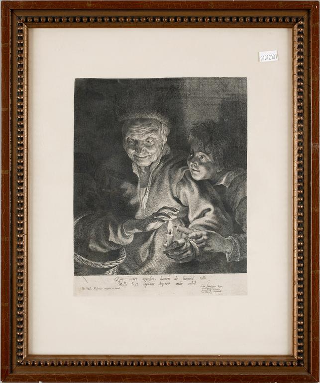 PETER PAUL RUBENS, efter, kopparstick.