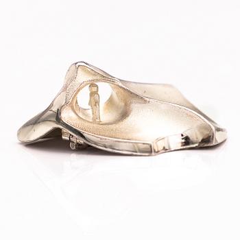 BJÖRN WECKSTRÖM, A sterling silver brooch "Labyrinth". Lapponia 1984.