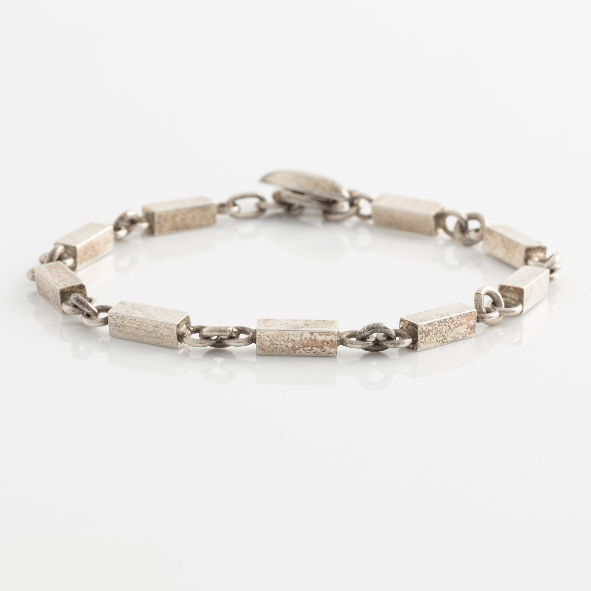 Arvo Saarela, bracelet, silver, link chain.