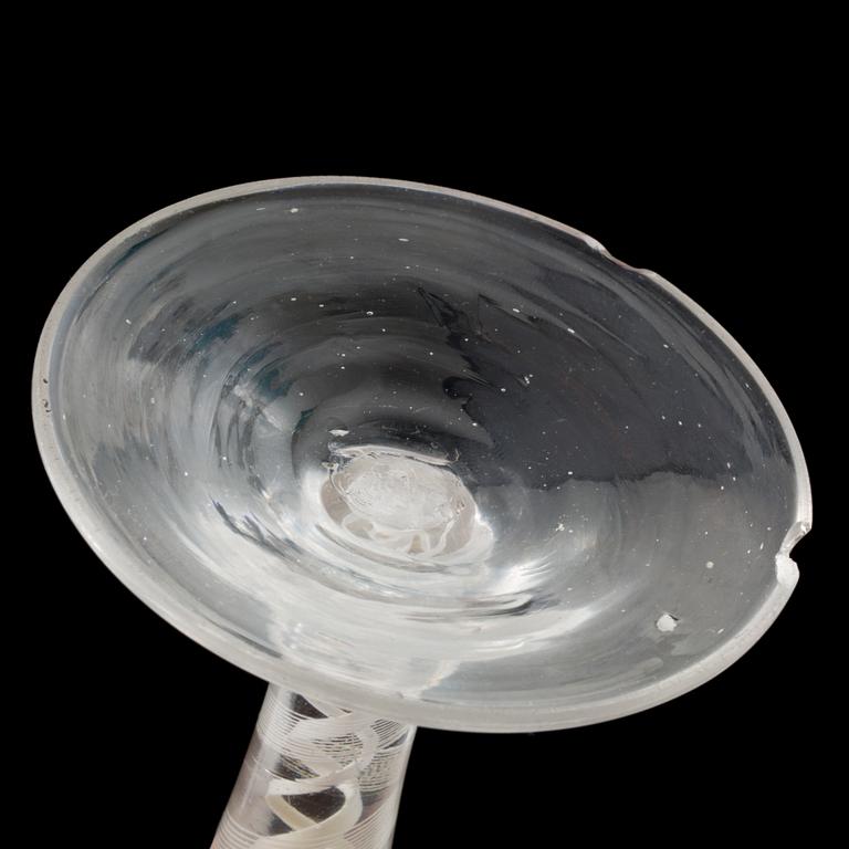 VINGLAS, troligen England, 1700-tal.