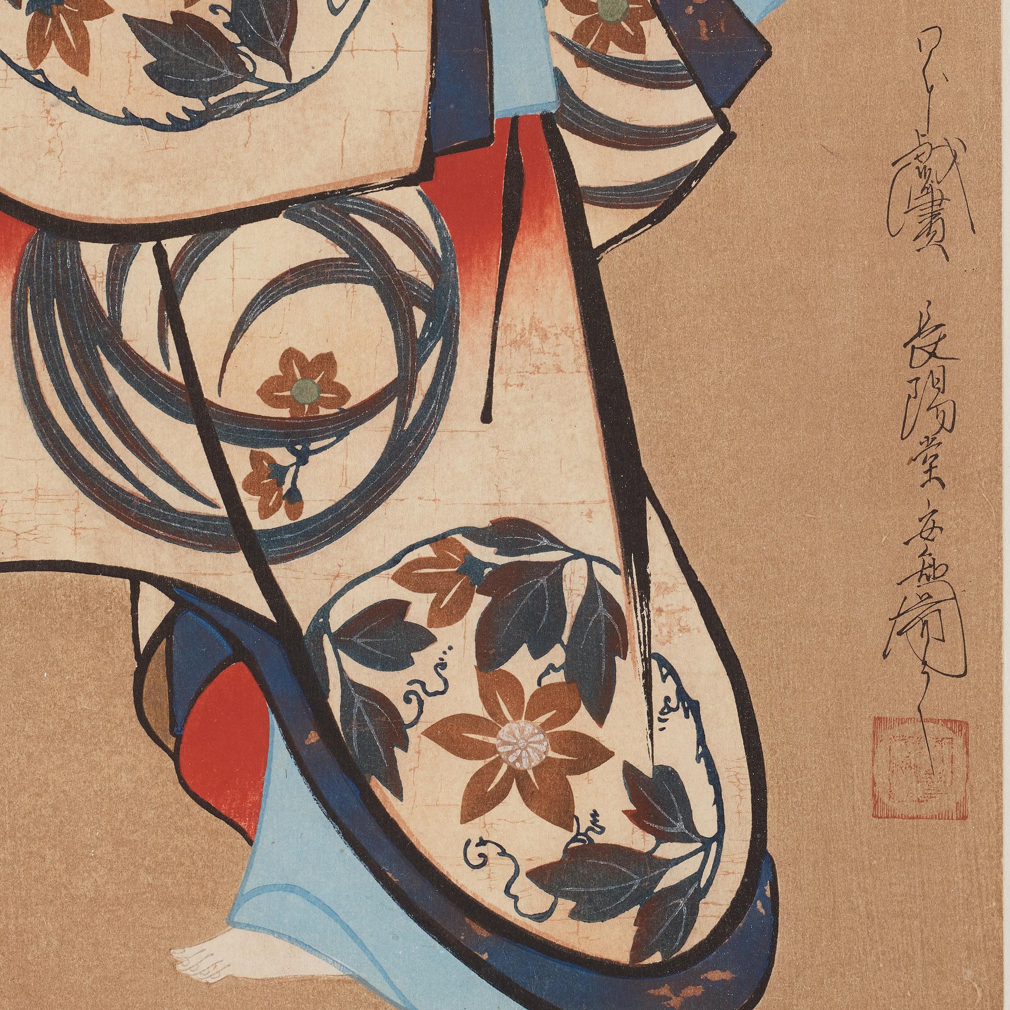 KAIGETSUDO (CHOYODO) ANCHI (act. 1711-36), efter, färgträsnitt. Japan, 1800-tal.