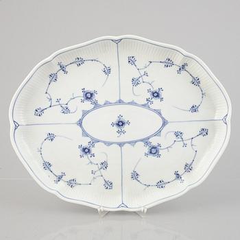 A 'Blue Fluted' porcelain tray, Royal Copenhagen, model 265, post 1923.