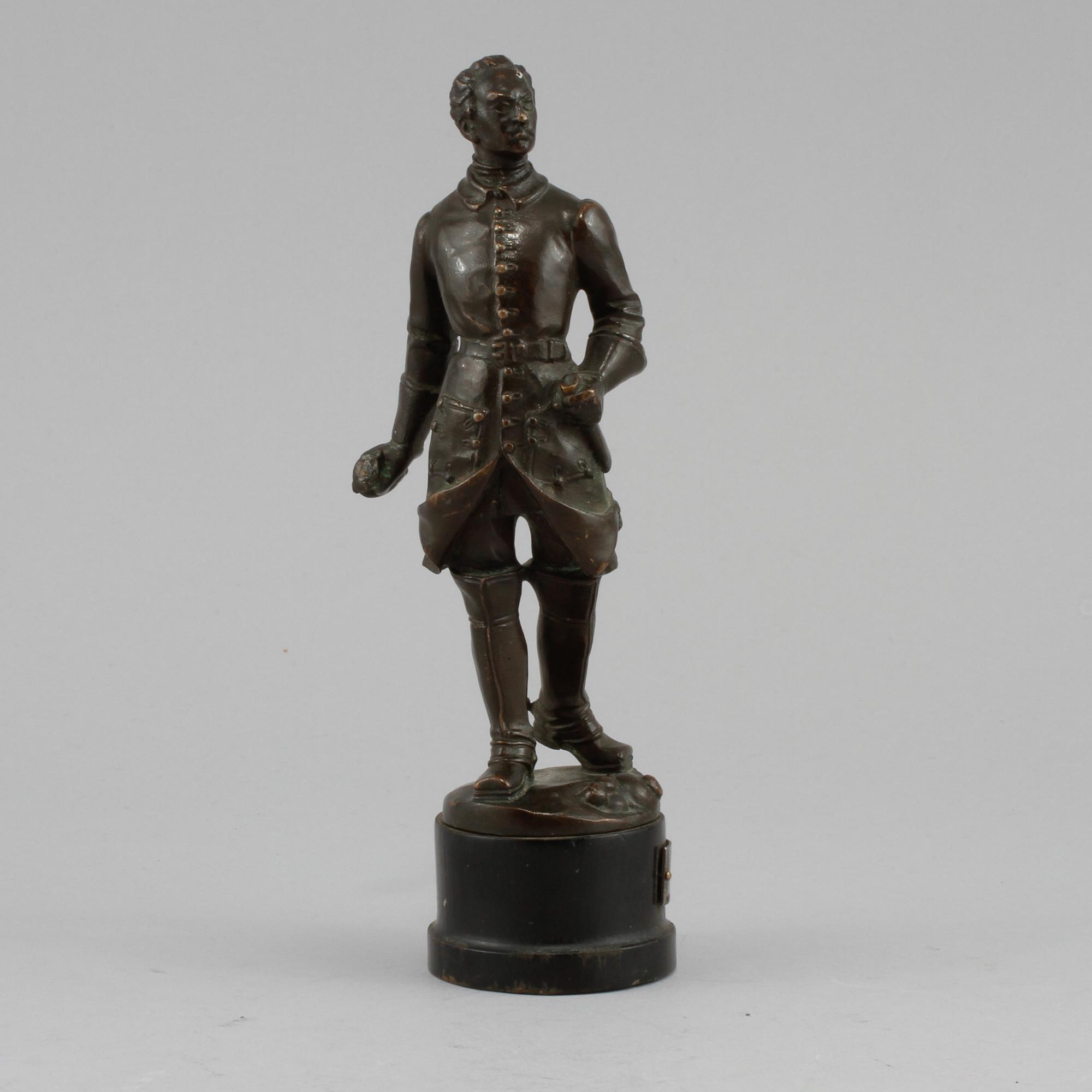 SKULPTUR, brons, efter JP Molin, gjutarstämpel Otto Meyer Fud, tidigt 1900-tal.