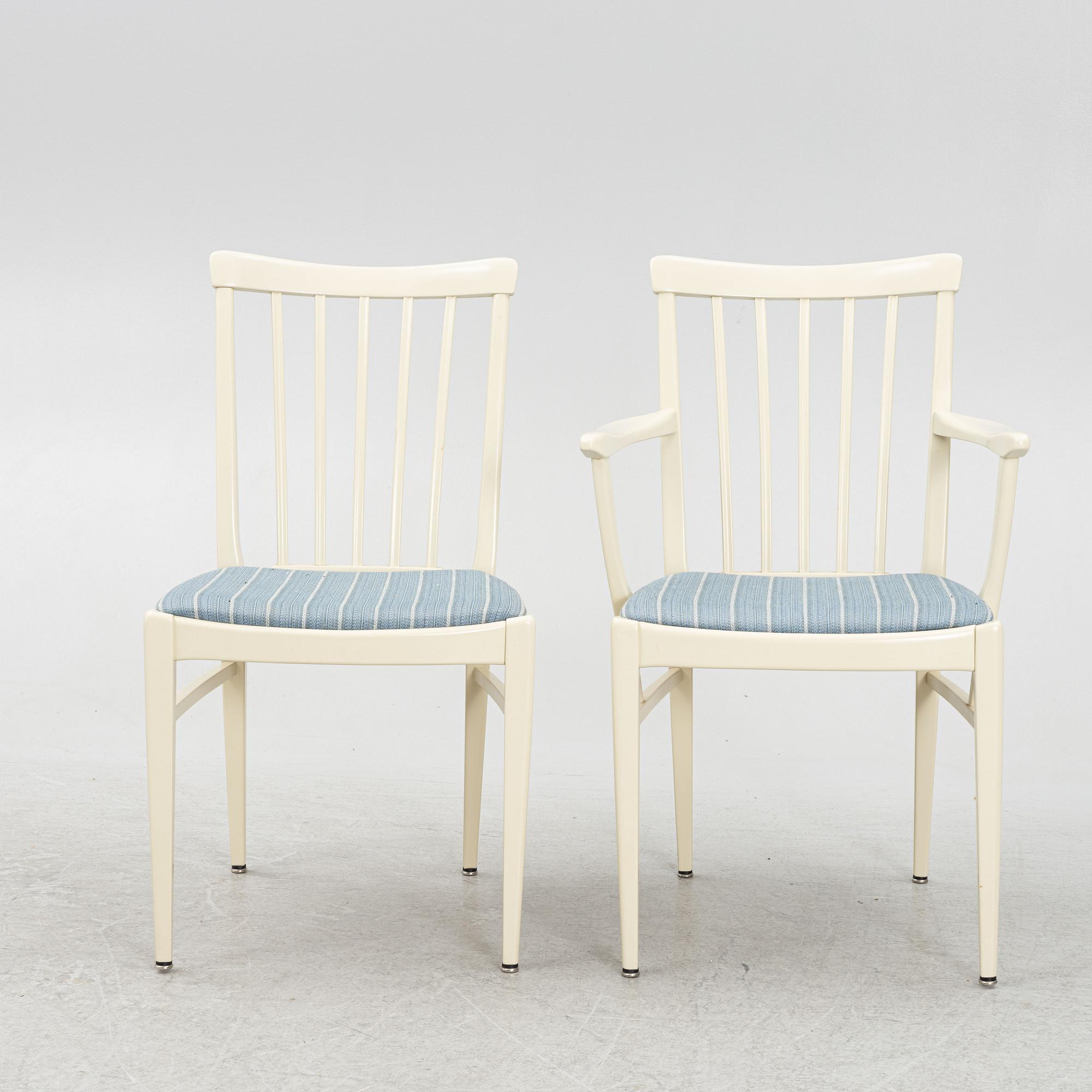 Carl Malmsten, matgrupp, 7 delar, "Herrgården", Åfors Möbelfabrik, 1900-talets andra hälft.