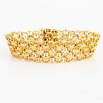 ARMBAND, 18K guld, x-länk.