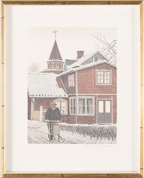 REINHOLD LJUNGGREN, färglitografier, 3 st, signerade och numrerade.