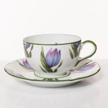 Kaffeservis, 16 delar, "Jardins de Villandry", A. Raynaud & Co, Limoges, Frankrike.