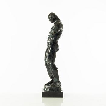 Gudmar Olovson, sculpture. Signed. Numbered. Foundry mark. Bronze, total height 50 cm, length 13 cm.