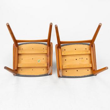 Niels Otto Møller, Alfred Christensen, six "Boomerang/370" chairs, Slagelse, Denmark, 1960s.