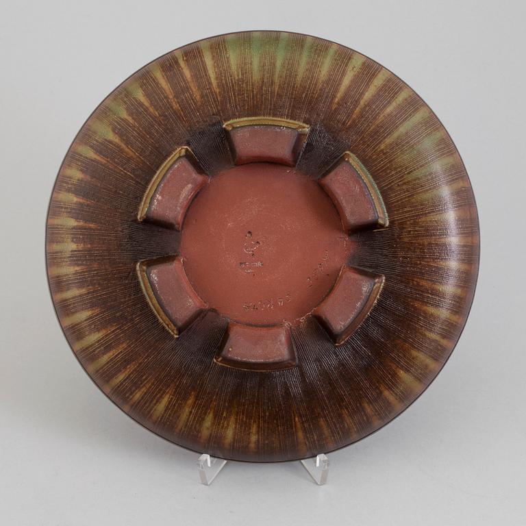 WILHELM KÅGE, a 'Farsta' stoneware dish from Gustavsberg studio.