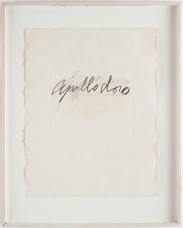 Cy Twombly, "Apollodoro" from "Six Latin Writers and Poets".