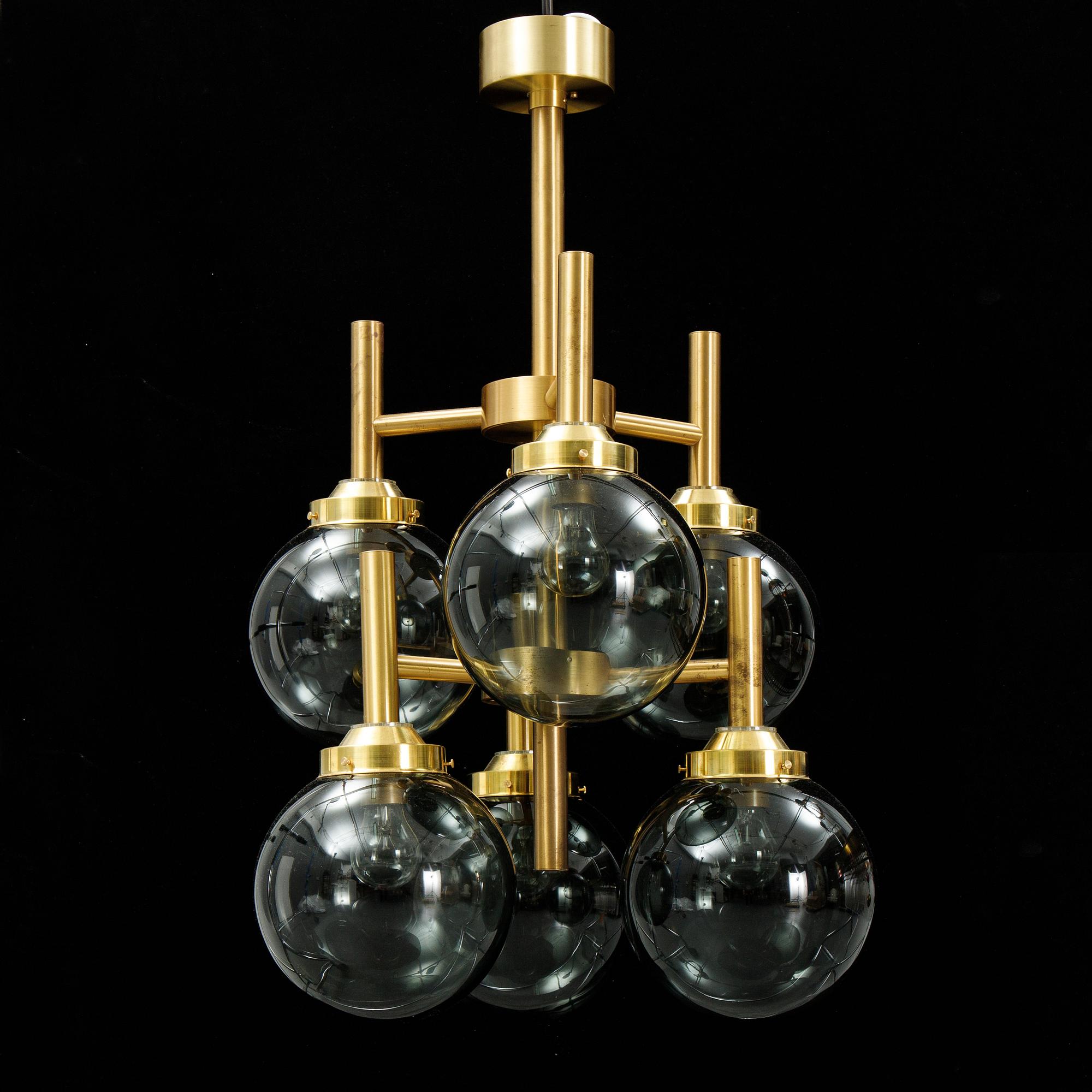 A Luxus brass ceiling light, second half of the 20th Century.