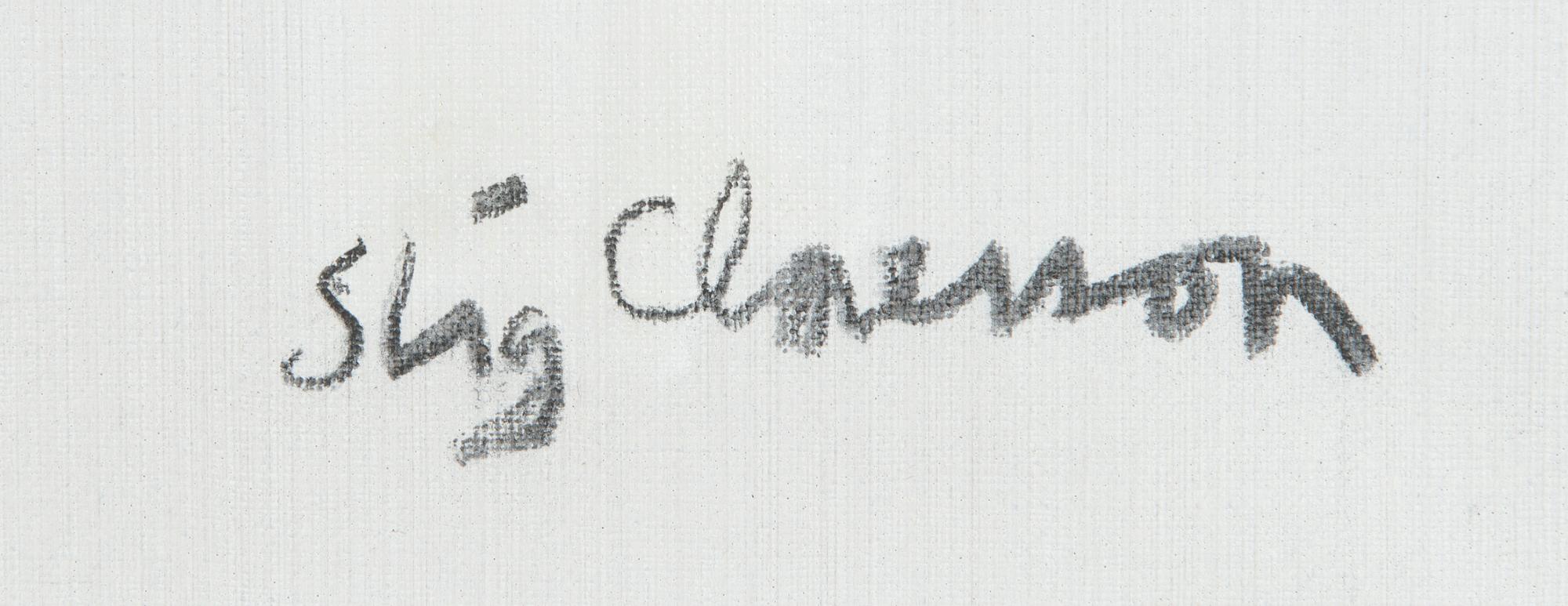 Stig (Slas) Claesson, Nainen sinisillä korvakoruilla.