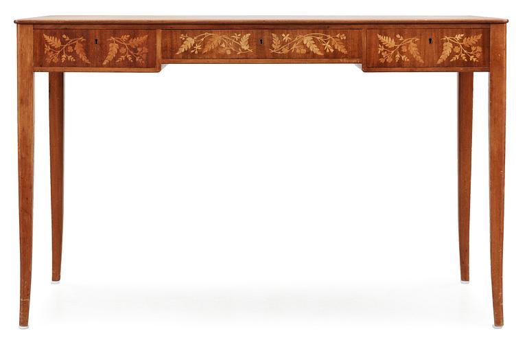 A Carl Malmsten mahogany desk 'Guldheden'.