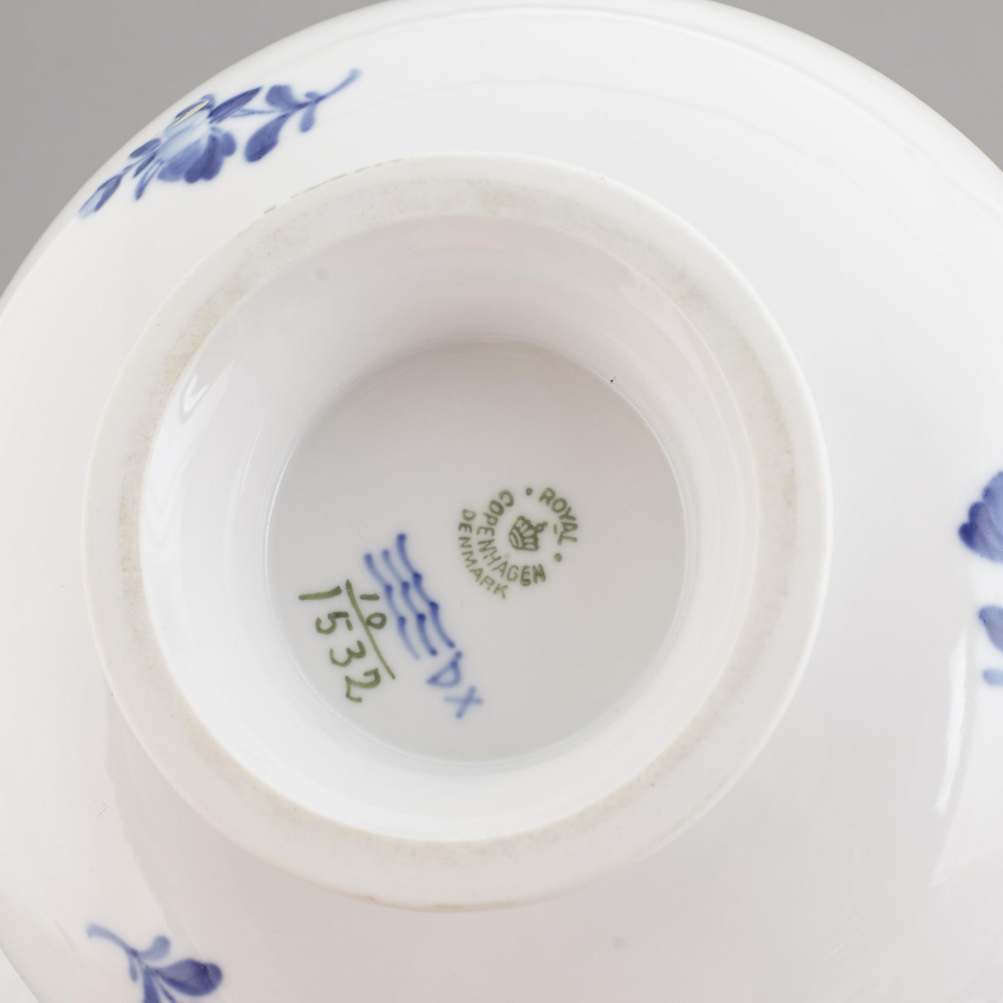 A 'Blå blomst' Royal Copenhagen coffe service, Denmark, 20th Century.