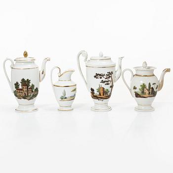 Service, 23 pieces, porcelain, Empire, first half of the 19th century.