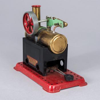 PARTI LEKSAKER, 5 st, bl a trä och plåt, Brio, Lego, Mamod m fl. 1950-60-tal.