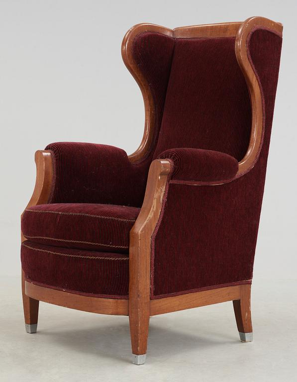 FÅTÖLJ från 1:a Klassvagn. Statens Järnvägar. 1930-tal.