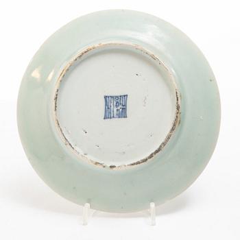 Three Canton porcelain plates, China, second half of the 19th century.
