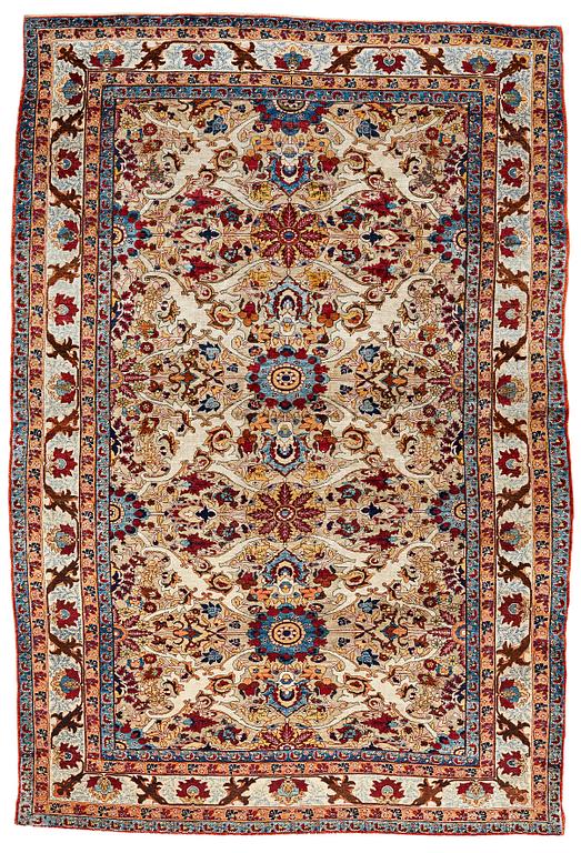 MATTA, antik silke Feraghan/Keshan sannolikt, ca 215,5 x 144,5 cm.