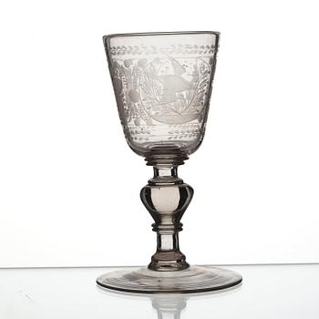 A engraved goblet, presumably Russian, 18th Century.