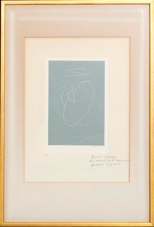 MAX ERNST, etching, H.C. AND SIGNED.
