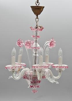LJUSKRONA glas. 1900-tal. Venetiansk stil.