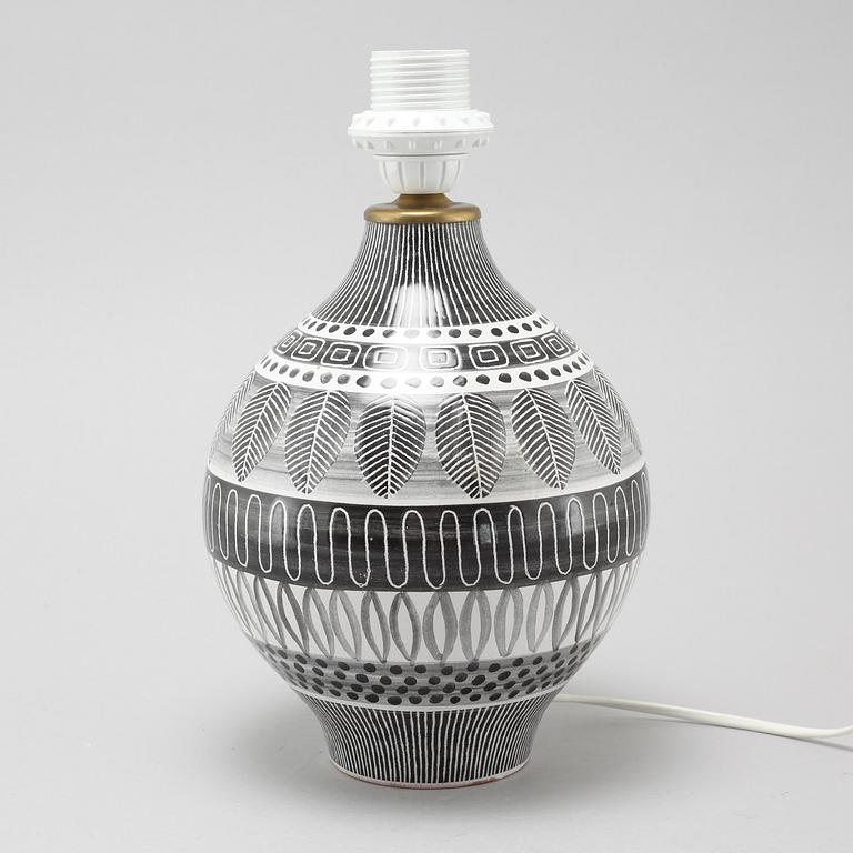 A table lamp designed for Upsala-Ekeby, from the series "Grafika".